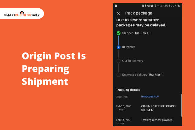 Origin Post Preparing Shipment