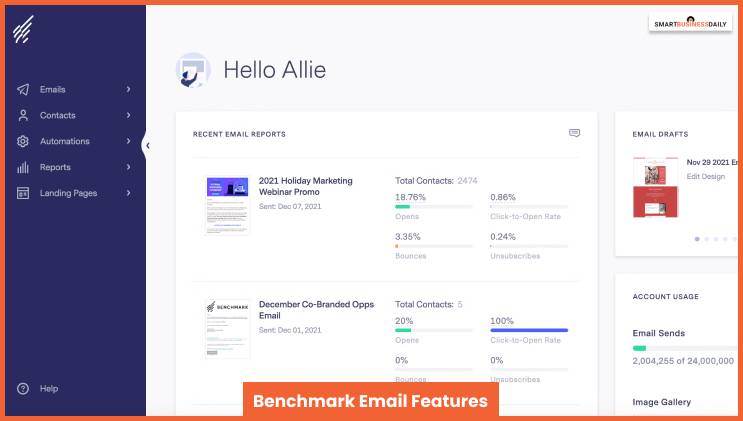 Benchmark Email Features