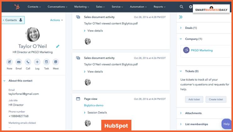 HubSpot sales mangment