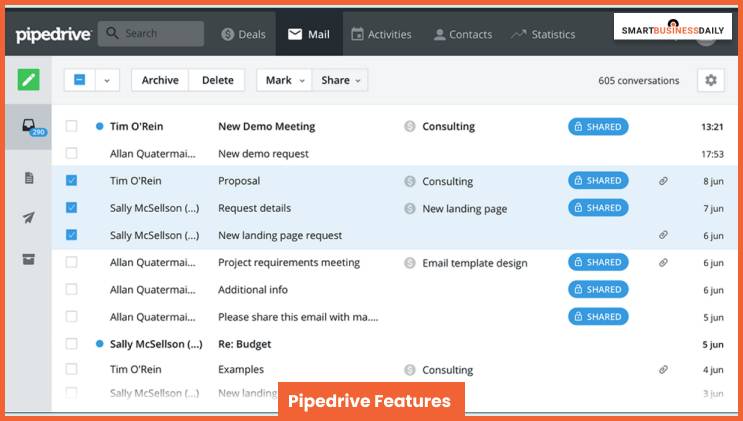 Pipedrive Features 