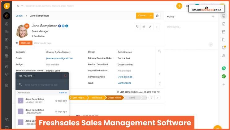 Freshsales Sales Management Software