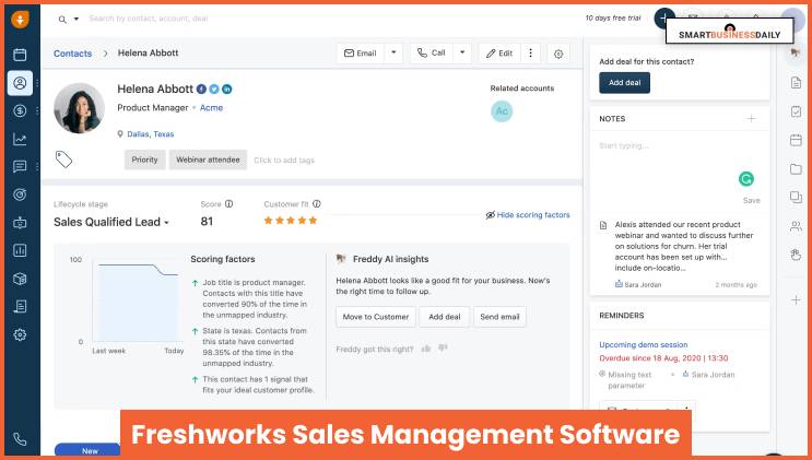 Freshworks Sales Management Software
