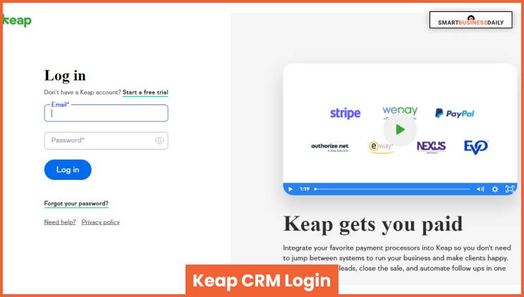 Keap CRM Login