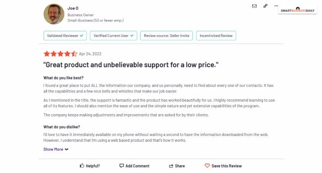 Less Annoying CRM Reviews 2