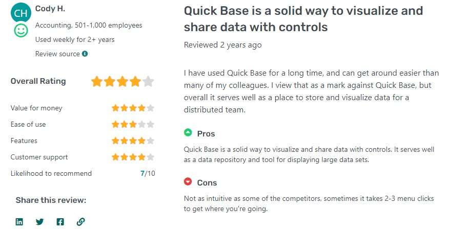 Quickbase review 1