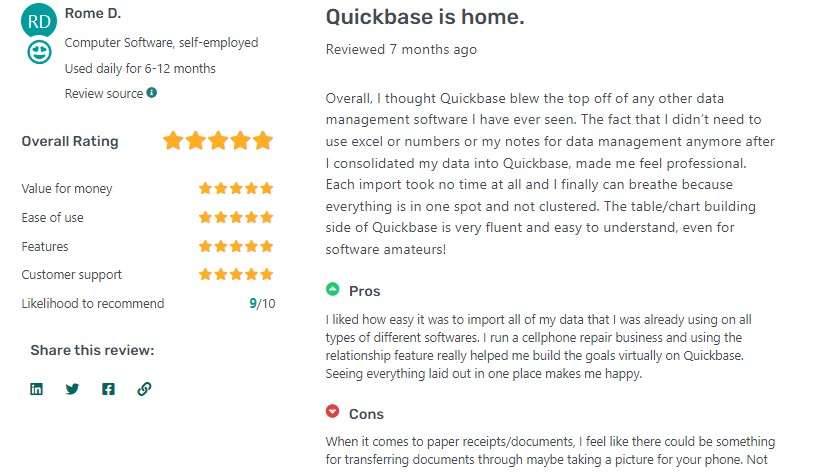 Quickbase review 2