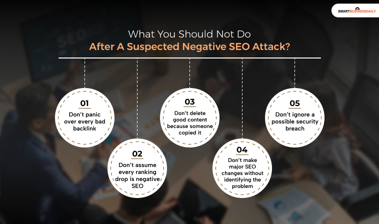 What You Should Not Do After A Suspected Negative SEO Attack?