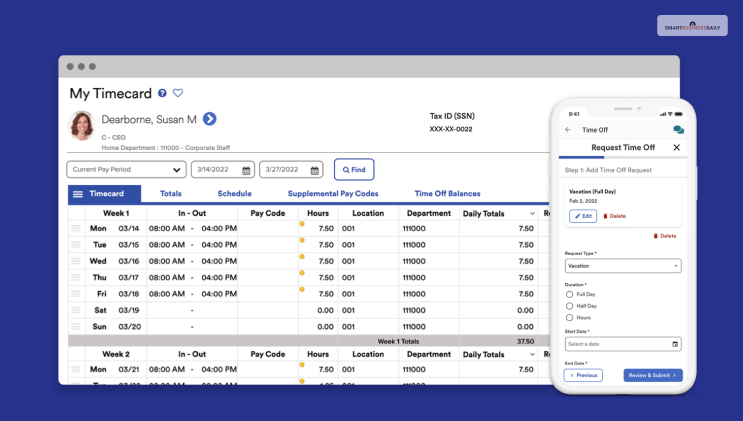 Time Tracking on ADP run