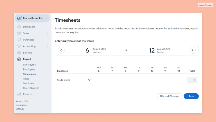 TimeSheets in wave