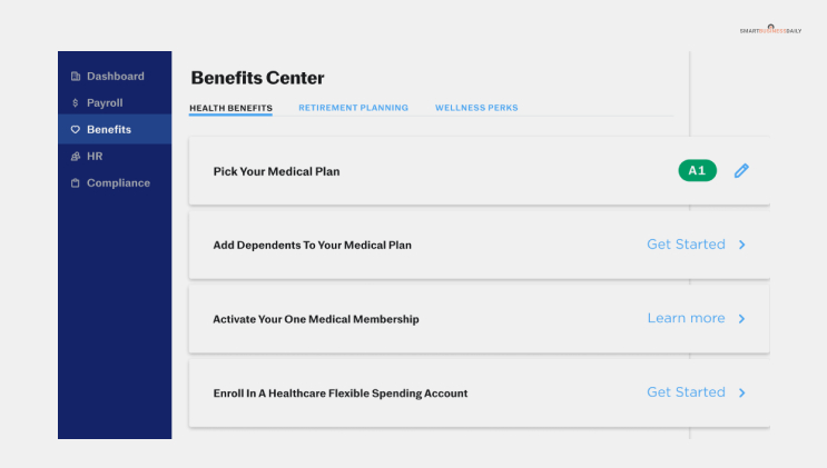 benefits administration features of Justworks