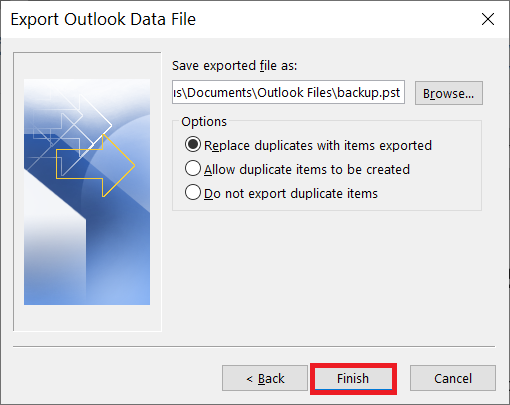 hCheck the option &ndash; Replace duplicate with items imported