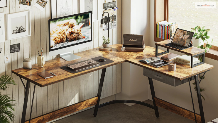 CubiCubi Modern L-Shaped Desk