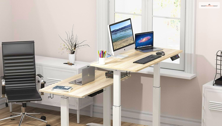 SHW Memory Preset Electric Height Adjustable Standing Desk