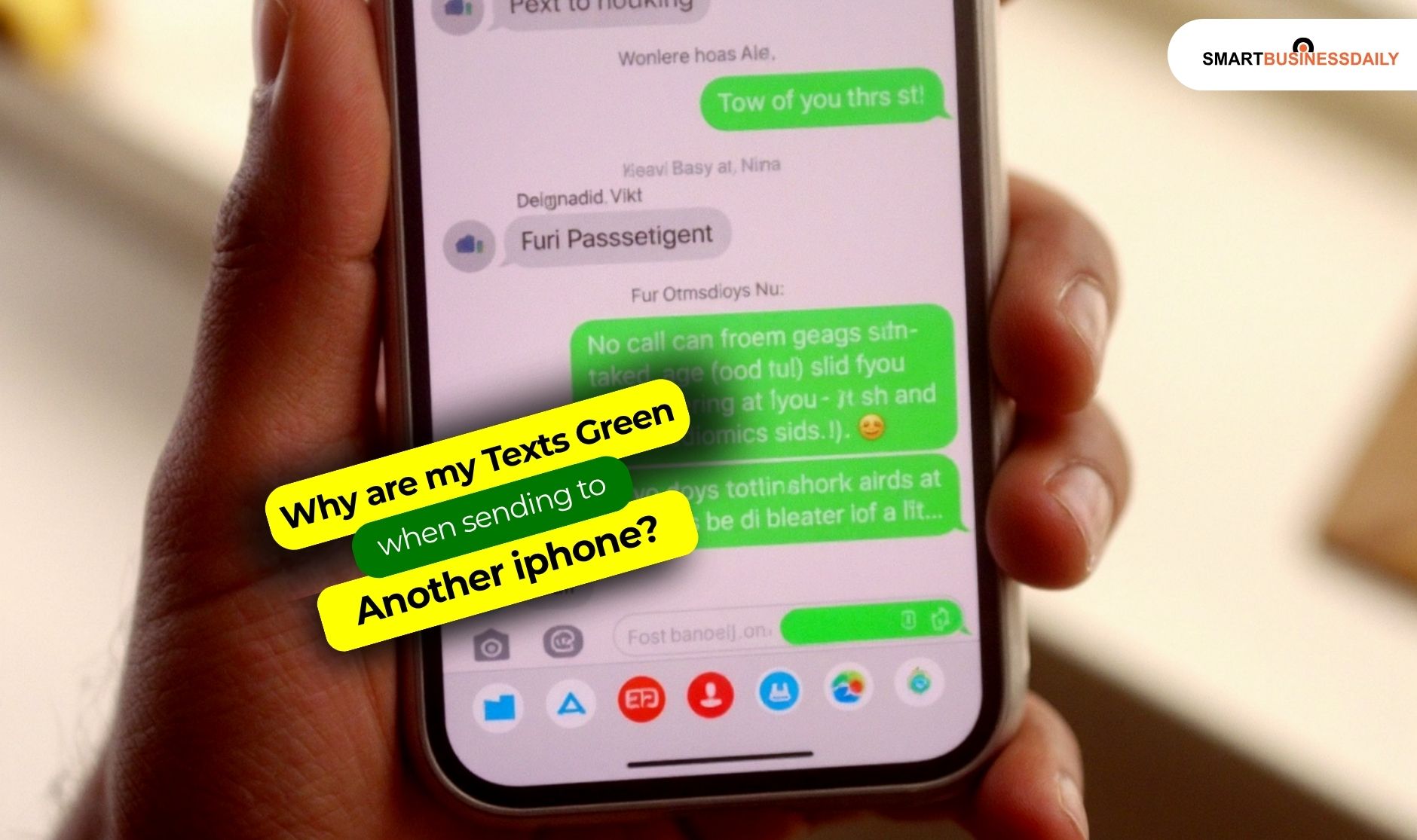 why are my texts green when sending to another iphone