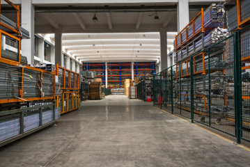 Drive-through machinery shed