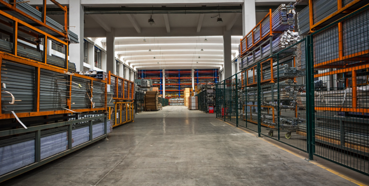Drive-through machinery shed