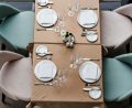 Stylish restaurant tables