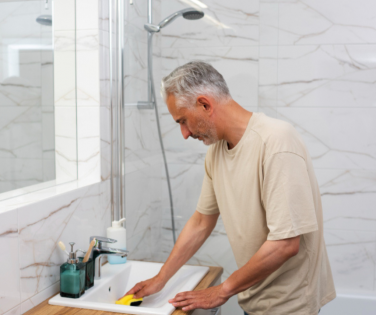 Bathroom water damage