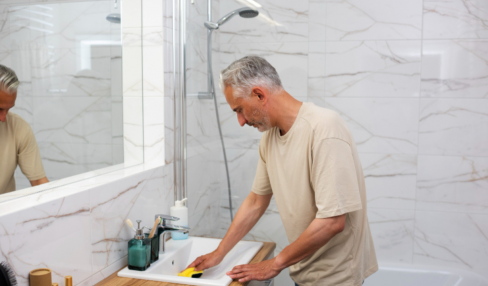 Bathroom water damage
