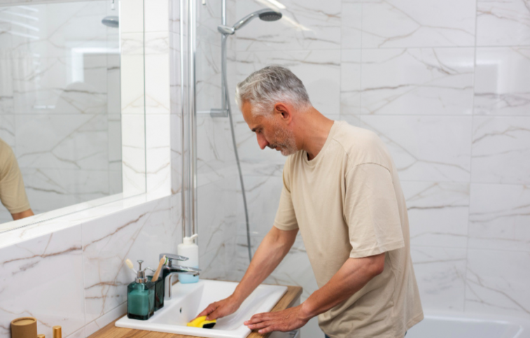 Bathroom water damage