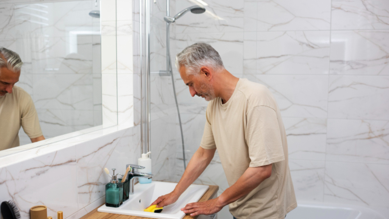 Bathroom water damage